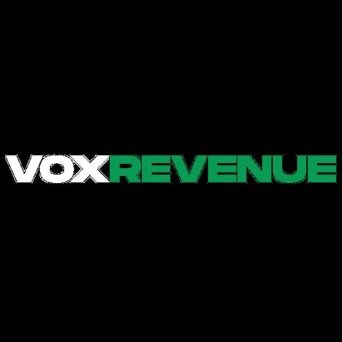 VOX Revenue logo with white VOX text and green REVENUE NETWORK text on black background